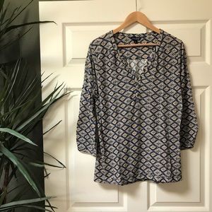 Lucky brand 3/4 length sleeve top